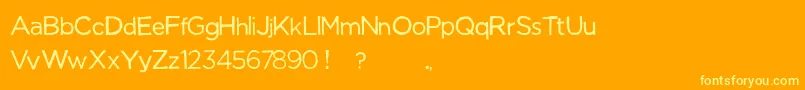 ManhattanHandMedium Font – Yellow Fonts on Orange Background