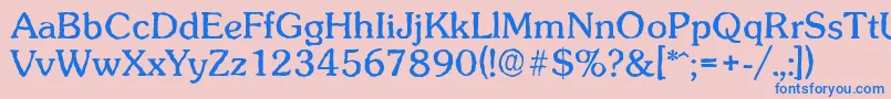 SunsetantiqueRegular Font – Blue Fonts on Pink Background