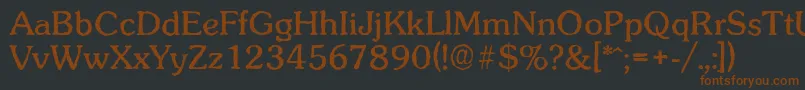 Police SunsetantiqueRegular – polices brunes sur fond noir