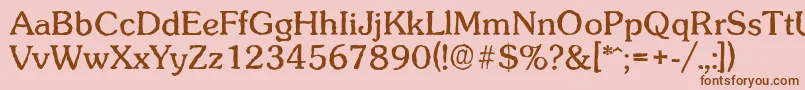 SunsetantiqueRegular Font – Brown Fonts on Pink Background