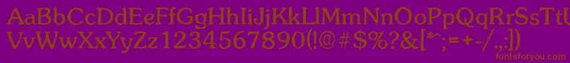 SunsetantiqueRegular Font – Brown Fonts on Purple Background