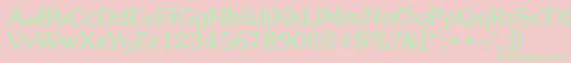 SunsetantiqueRegular Font – Green Fonts on Pink Background