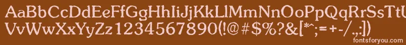 SunsetantiqueRegular Font – Pink Fonts on Brown Background