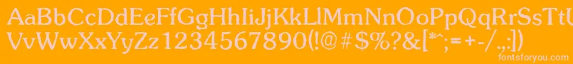 SunsetantiqueRegular Font – Pink Fonts on Orange Background