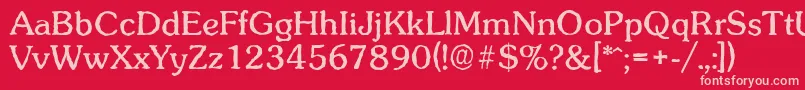 SunsetantiqueRegular Font – Pink Fonts on Red Background