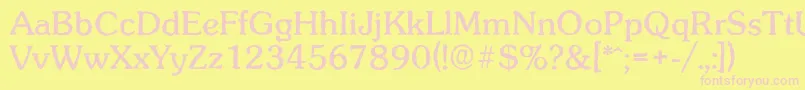SunsetantiqueRegular Font – Pink Fonts on Yellow Background
