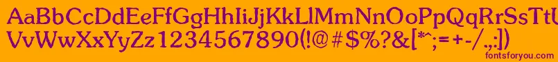 SunsetantiqueRegular Font – Purple Fonts on Orange Background