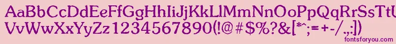 SunsetantiqueRegular Font – Purple Fonts on Pink Background