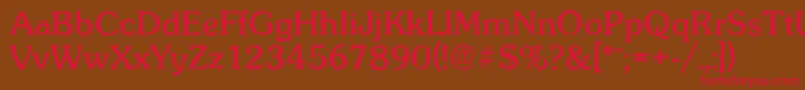 SunsetantiqueRegular Font – Red Fonts on Brown Background