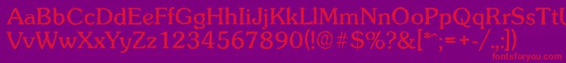 SunsetantiqueRegular Font – Red Fonts on Purple Background