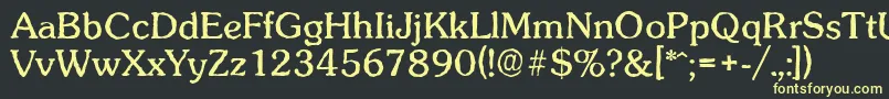 SunsetantiqueRegular Font – Yellow Fonts on Black Background