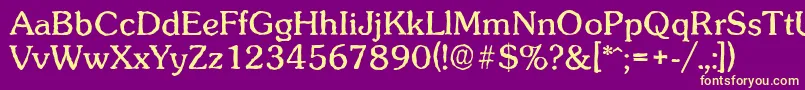 SunsetantiqueRegular Font – Yellow Fonts on Purple Background