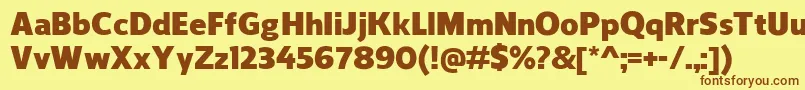 Подробнее о шрифте ReganBlack Шрифт ReganBlack – коричневые шрифты на жёлтом фоне