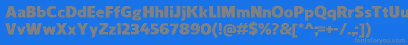 フォントReganBlack – 青い背景に灰色の文字