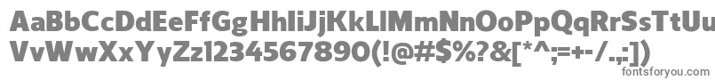 ReganBlack-fontti – harmaat kirjasimet valkoisella taustalla