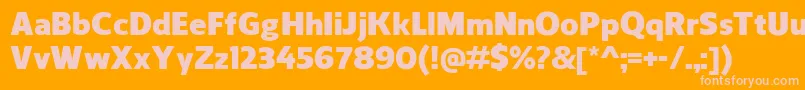 ReganBlack Font – Pink Fonts on Orange Background