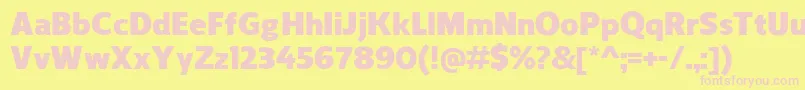 ReganBlack Font – Pink Fonts on Yellow Background