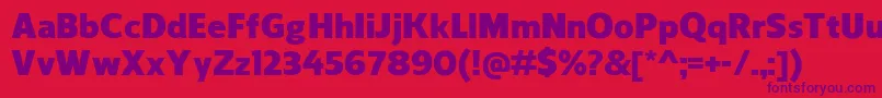 ReganBlack Font – Purple Fonts on Red Background