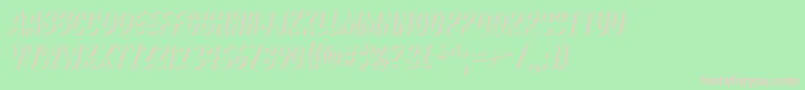 KomikaTitleEmboss Font – Pink Fonts on Green Background