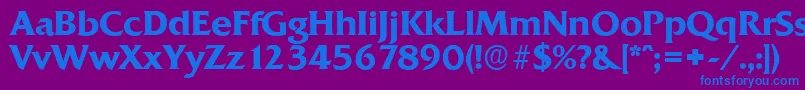 Police QuadratserialBold – polices bleues sur fond violet
