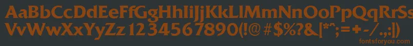 Шрифт QuadratserialBold – коричневые шрифты на чёрном фоне