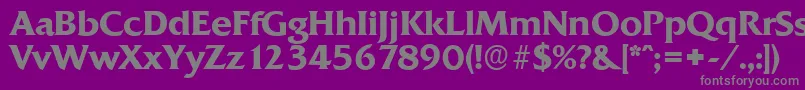 Fonte QuadratserialBold – fontes cinzas em um fundo violeta