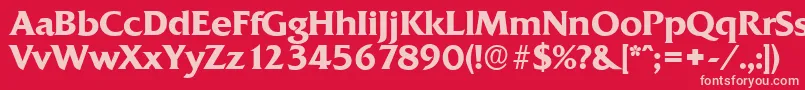 QuadratserialBold Font – Pink Fonts on Red Background
