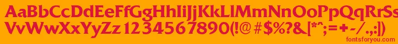 QuadratserialBold Font – Red Fonts on Orange Background
