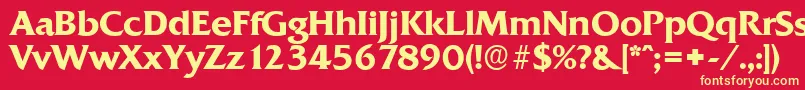 QuadratserialBold Font – Yellow Fonts on Red Background