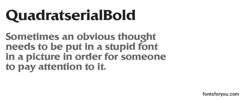 Review of the QuadratserialBold Font