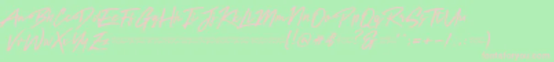 Brat Font – Pink Fonts on Green Background