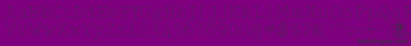 フォントTypowriterThinDemo – 紫の背景に黒い文字