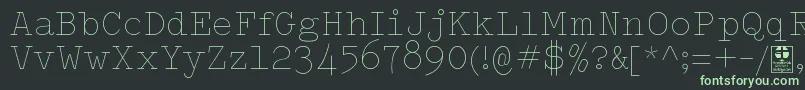 Шрифт TypowriterThinDemo – зелёные шрифты на чёрном фоне
