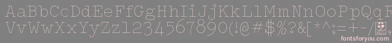 Шрифт TypowriterThinDemo – розовые шрифты на сером фоне