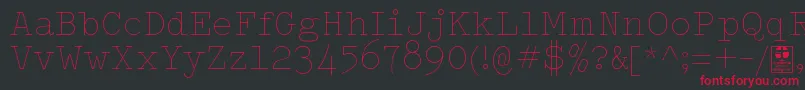 fuente TypowriterThinDemo – Fuentes Rojas Sobre Fondo Negro