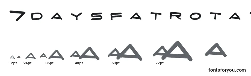 7daysfatrotated Font Sizes