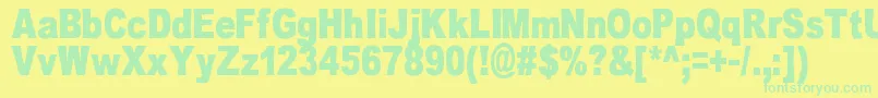 OmniblackDemo Font – Green Fonts on Yellow Background