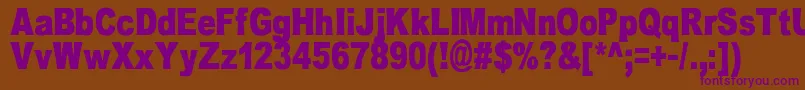 OmniblackDemo Font – Purple Fonts on Brown Background