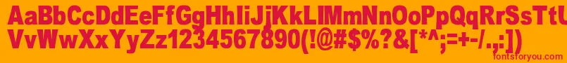 OmniblackDemo Font – Red Fonts on Orange Background