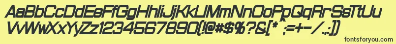Шрифт ProbertCondensedBlackItalic – чёрные шрифты на жёлтом фоне