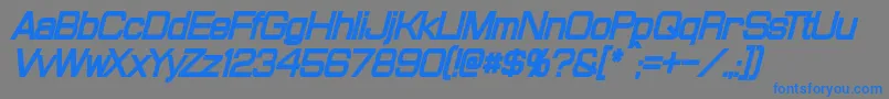 ProbertCondensedBlackItalic Font – Blue Fonts on Gray Background