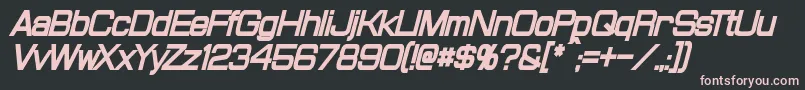 ProbertCondensedBlackItalic Font – Pink Fonts on Black Background