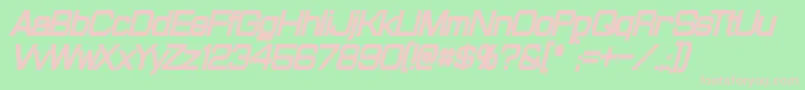 ProbertCondensedBlackItalic Font – Pink Fonts on Green Background