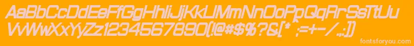 ProbertCondensedBlackItalic Font – Pink Fonts on Orange Background