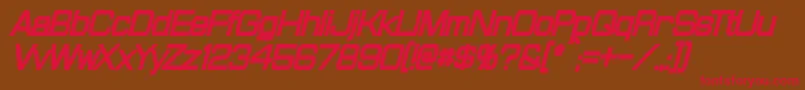 ProbertCondensedBlackItalic Font – Red Fonts on Brown Background