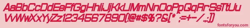 フォントProbertCondensedBlackItalic – ピンクの背景に赤い文字