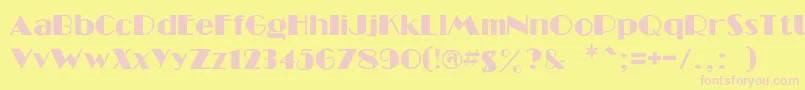 Southbeache Font – Pink Fonts on Yellow Background