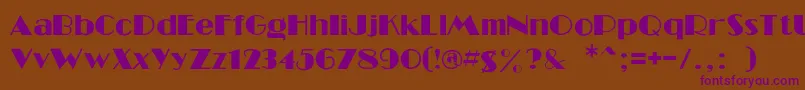 Southbeache Font – Purple Fonts on Brown Background