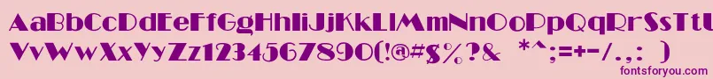 Southbeache Font – Purple Fonts on Pink Background