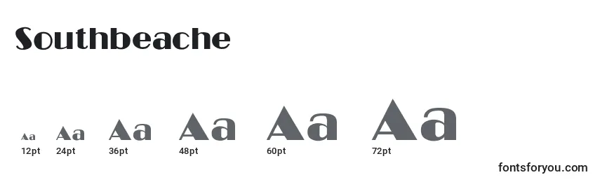 Southbeache Font Sizes